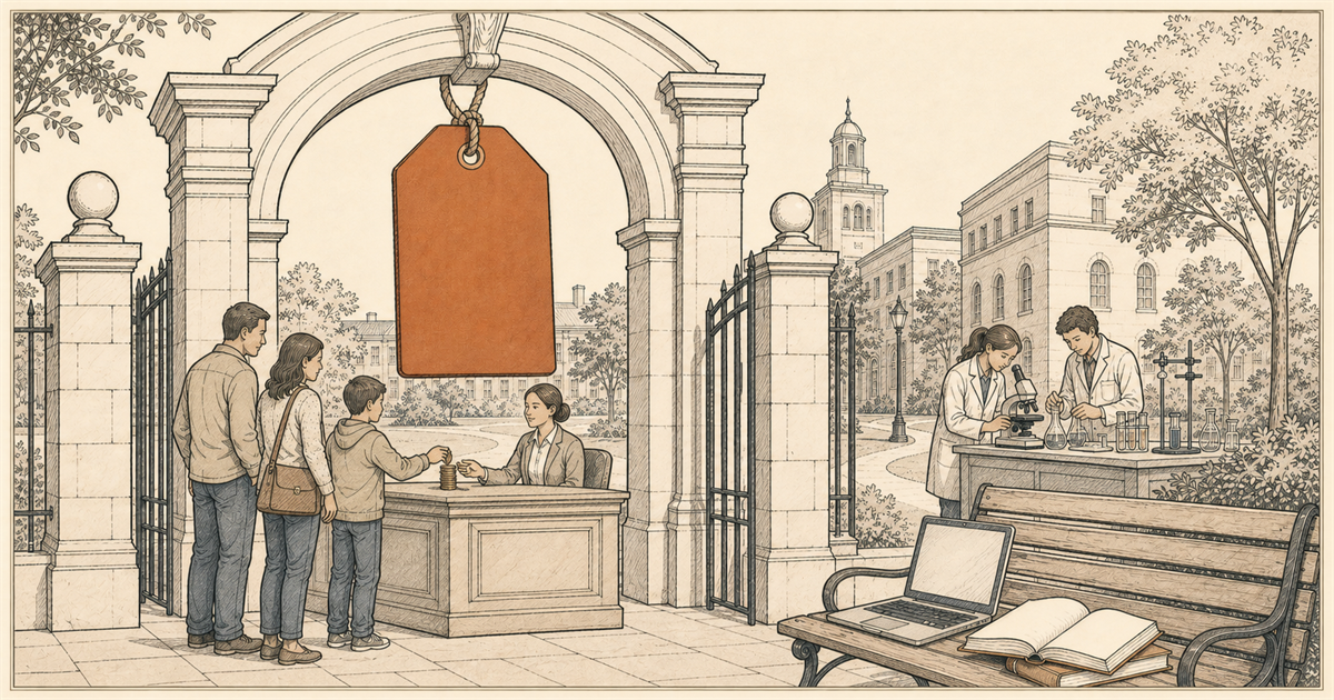 American colleges can list six-figure costs and still be good investments. The trick is to stop confusing the sticker, the net price, and the thing a university actually sells.